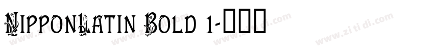 NipponLatin Bold 1字体转换